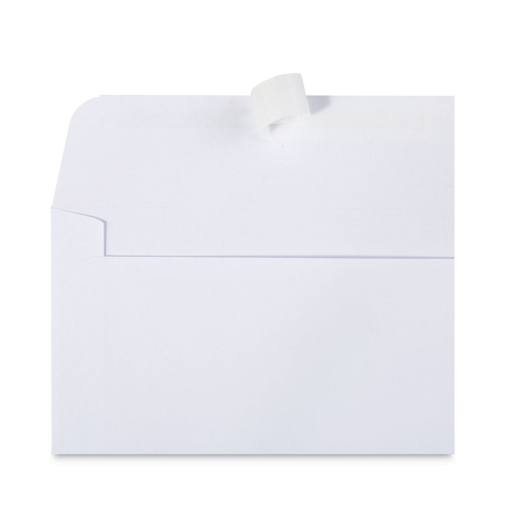 Universal Peel Seal Strip Business Envelope, #6 3/4, Square Flap, Self-Adhesive Closure, 3.63 x 6.5, White, 100/Box