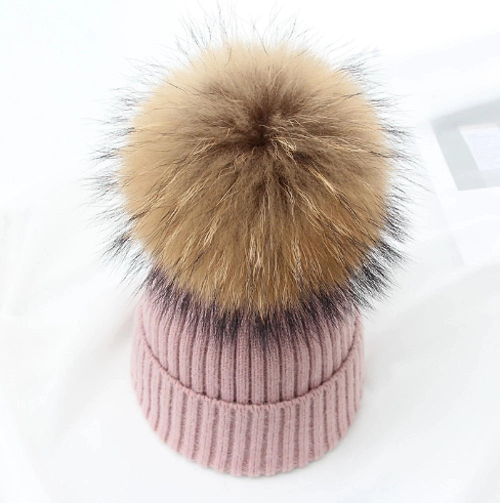 Winter Hat Luxury Fox Fur Beanie