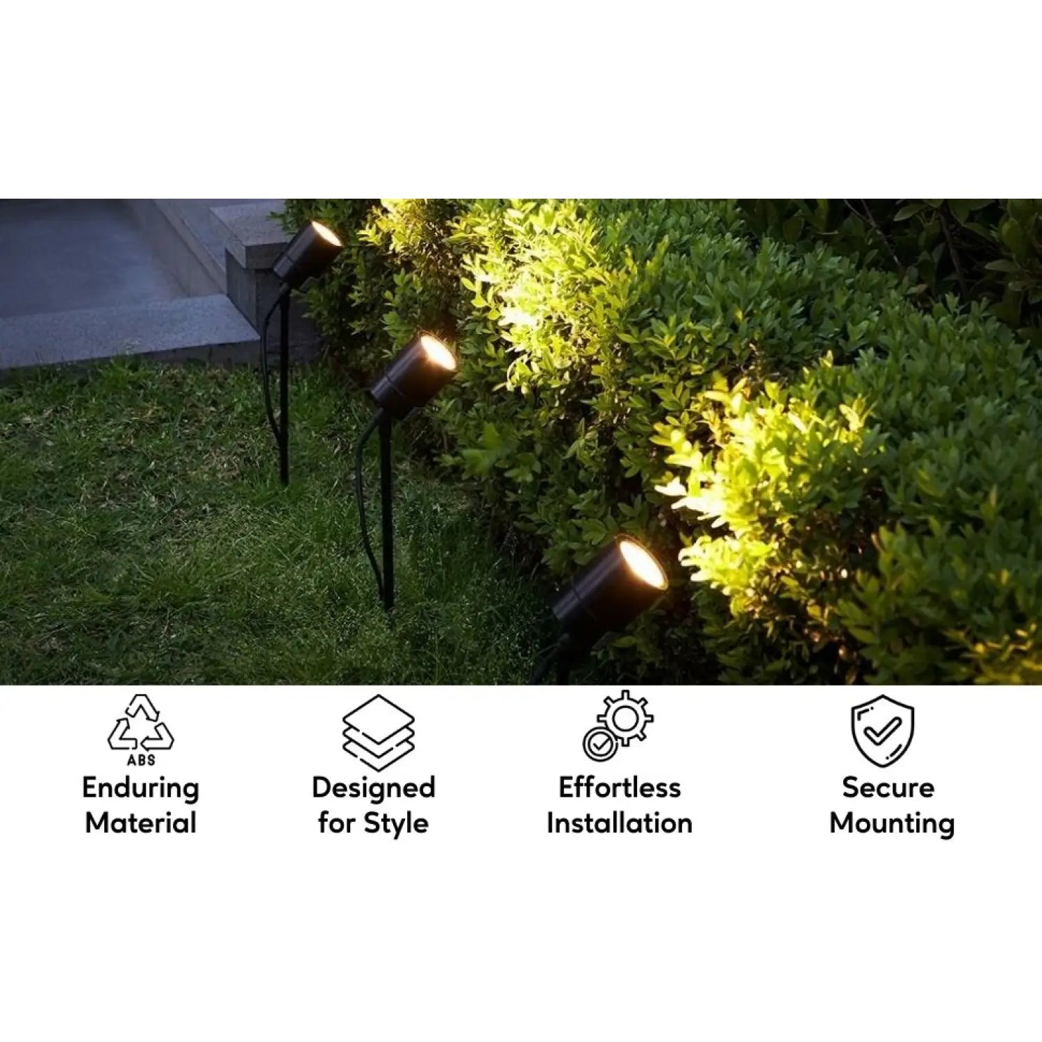 8-Inch Lawn Stakes with Side Wireway | 1/2 NPT Thread (Pack of 2)