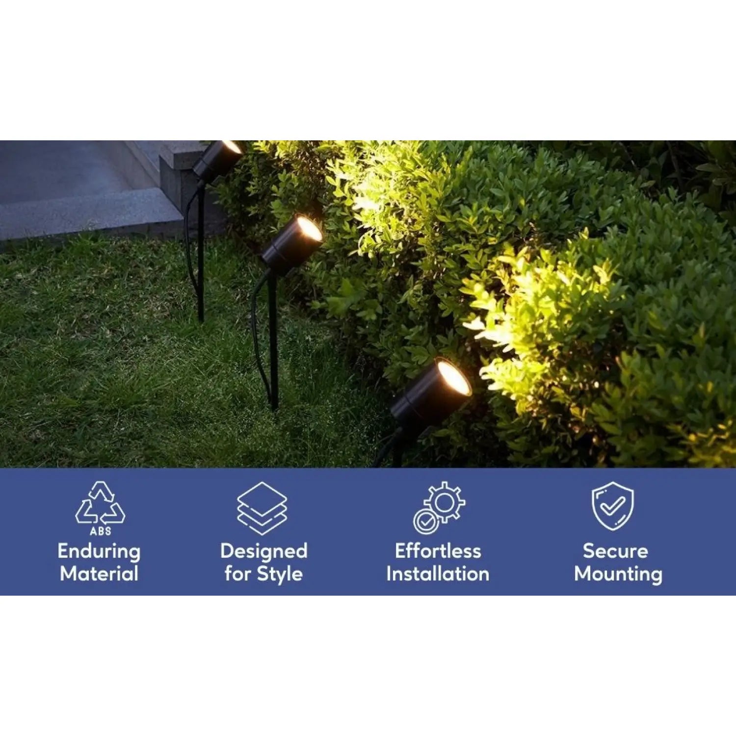 8-Inch Lawn Stakes with Side Wireway | 1/2 NPT Thread (Pack of 2)