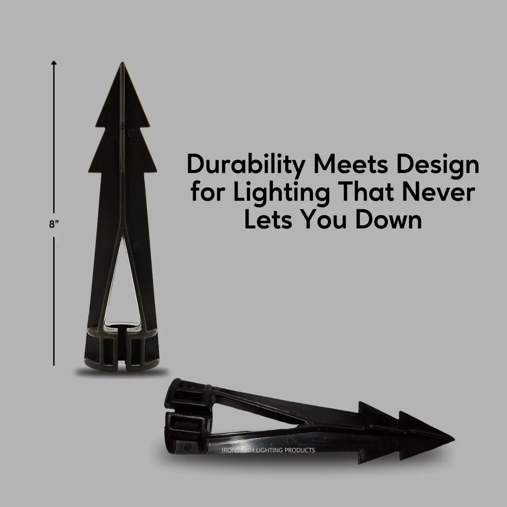 8-Inch Stake In Ground with NPT Thread for 12V Fixtures - 1/2" NPT Thread