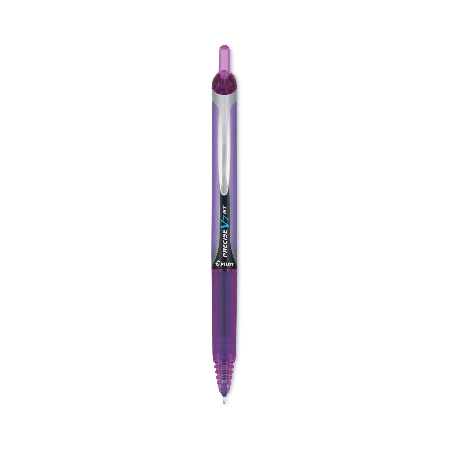 Pilot Precise V7RT Roller Ball Pen, Retractable, Fine 0.7 mm, Purple Ink, Purple Barrel
