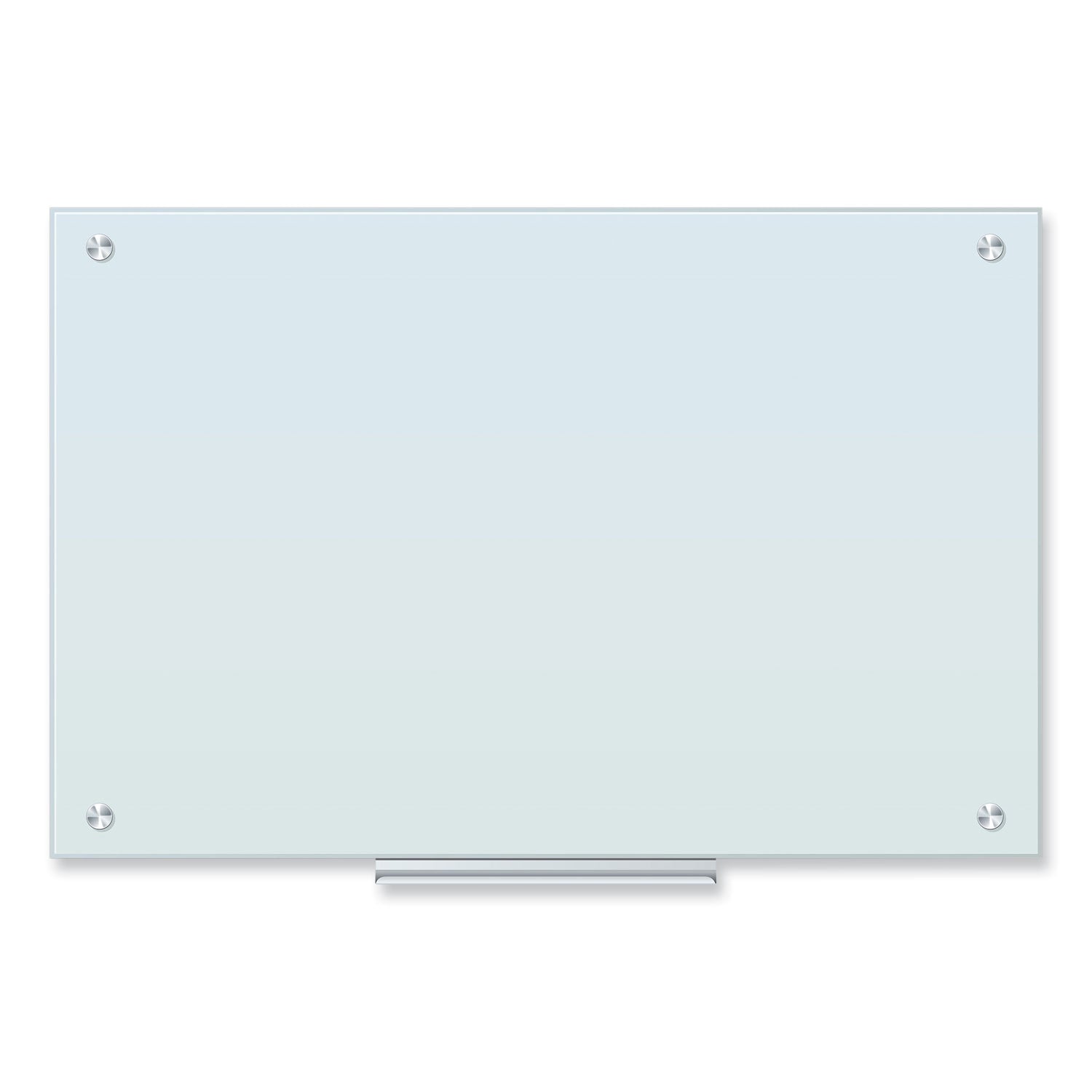 U Brands Glass Dry Erase Board, 35 x 23, White Surface