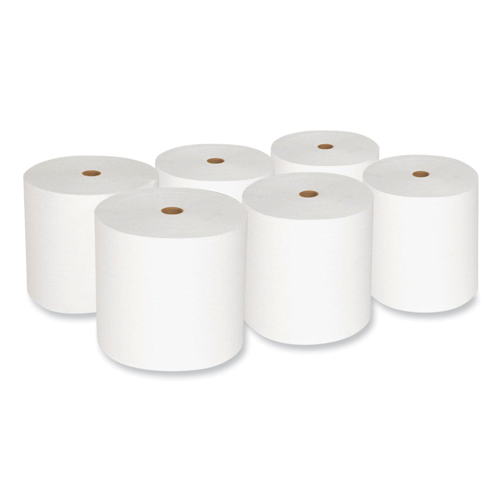 Morcon Tissue Valay Proprietary Roll Towels, 1-Ply, 7" x 800 ft, White, 6 Rolls/Carton
