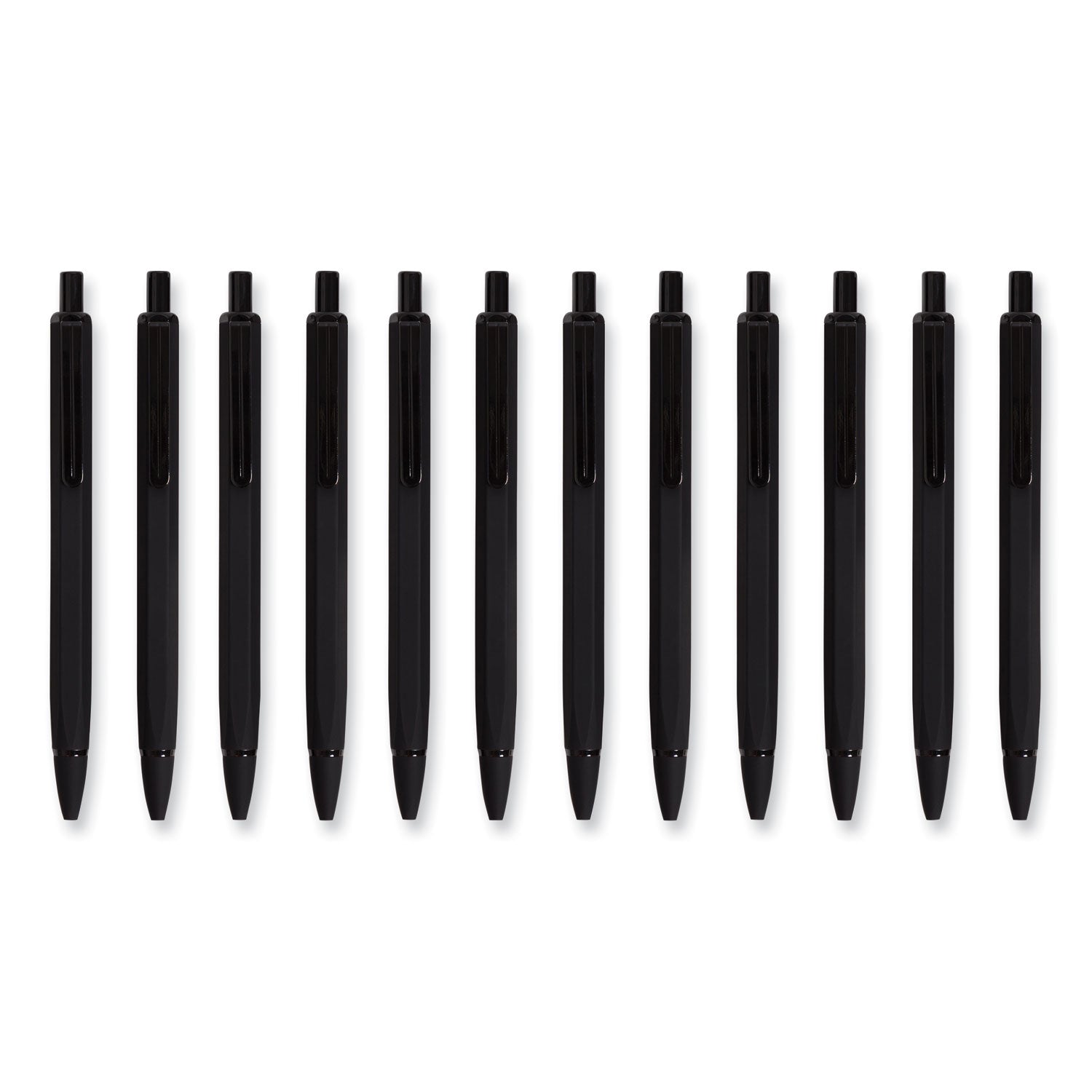U Brands Cambria Soft Touch Mechanical Pencil, 0.7 mm, HB (#2), Black Lead, Black Barrel, 12/Pack