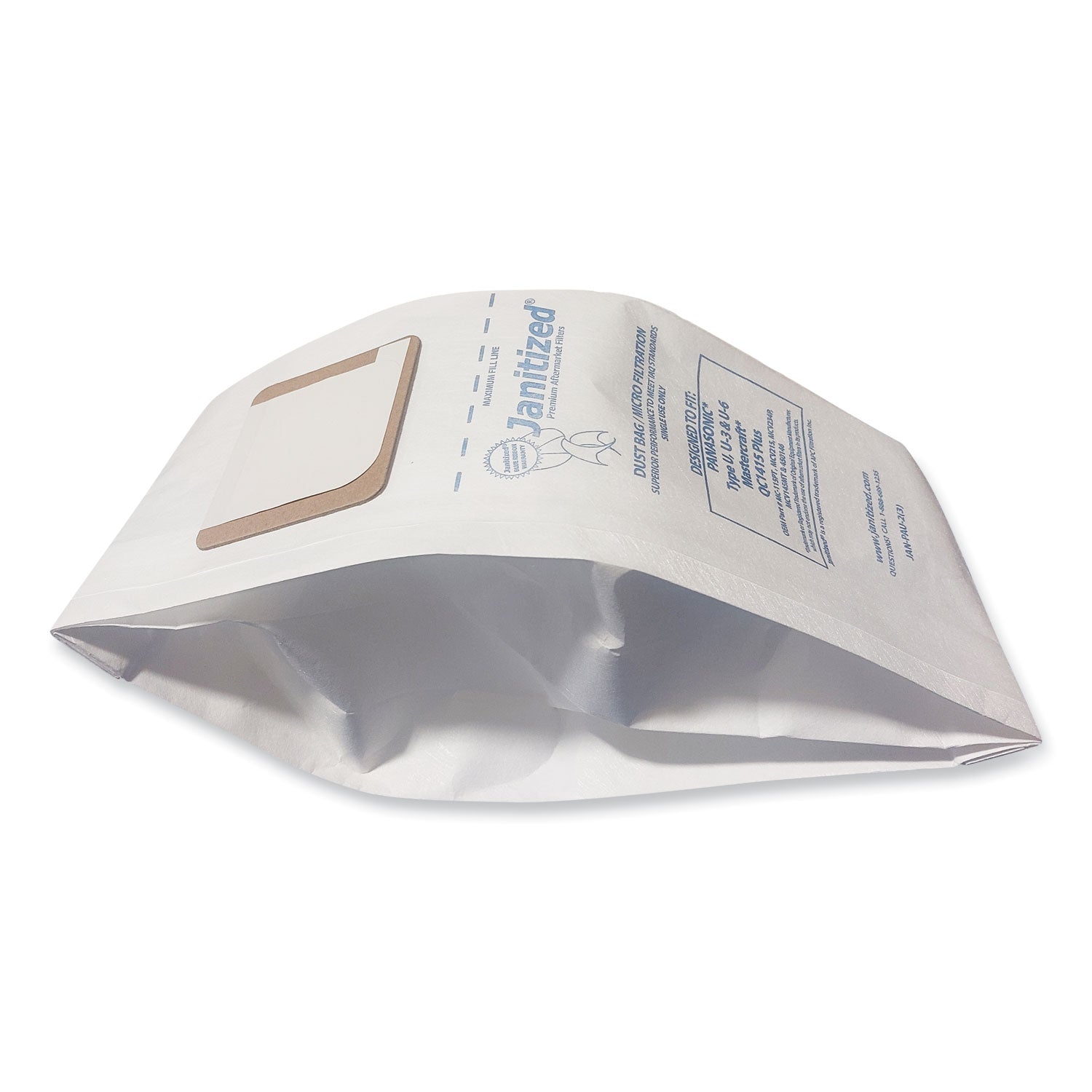 Janitized Vacuum Filter Bags Designed to Fit Panasonic Upright Type U, 36/CT