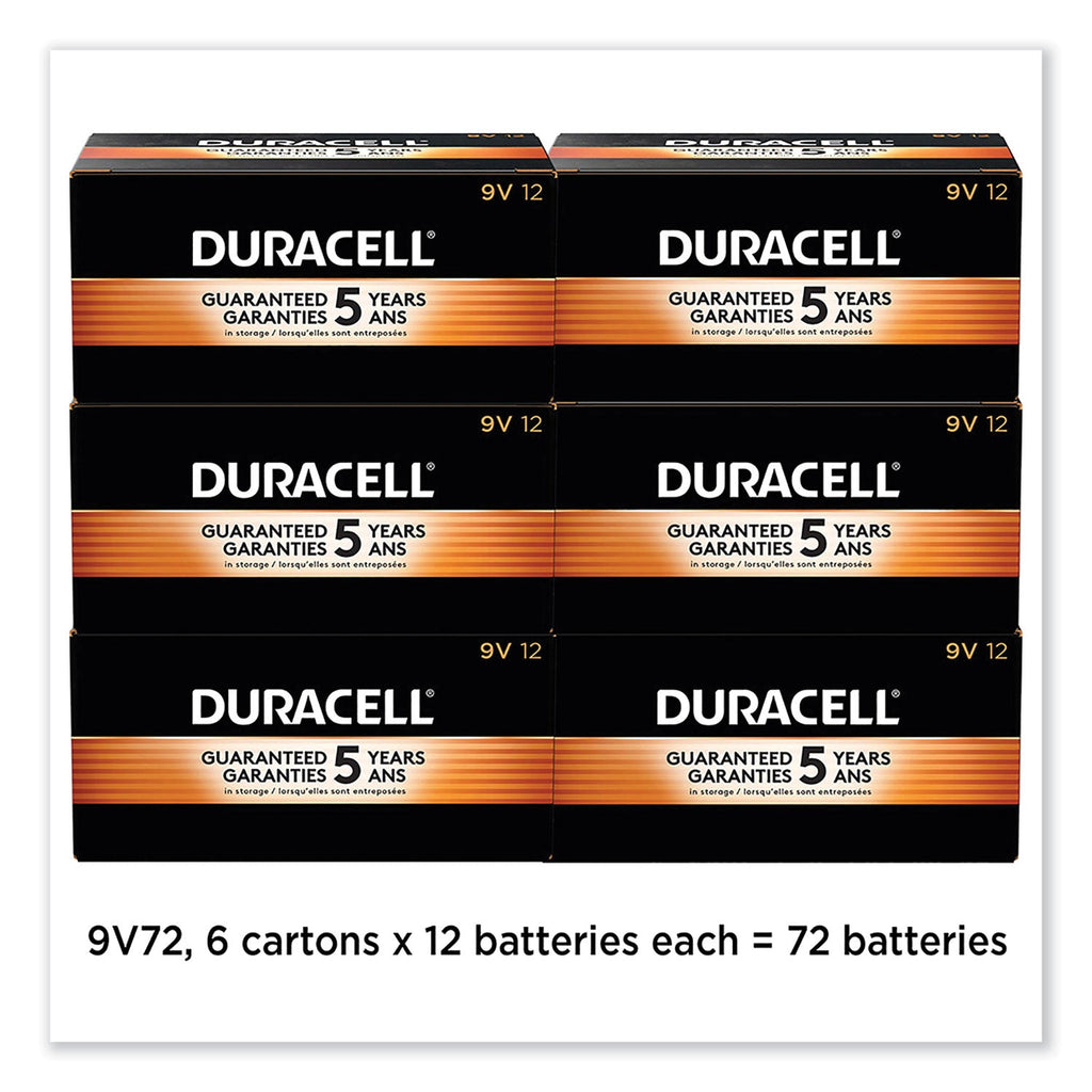 Duracell CopperTop Alkaline 9V Batteries, 72/Carton