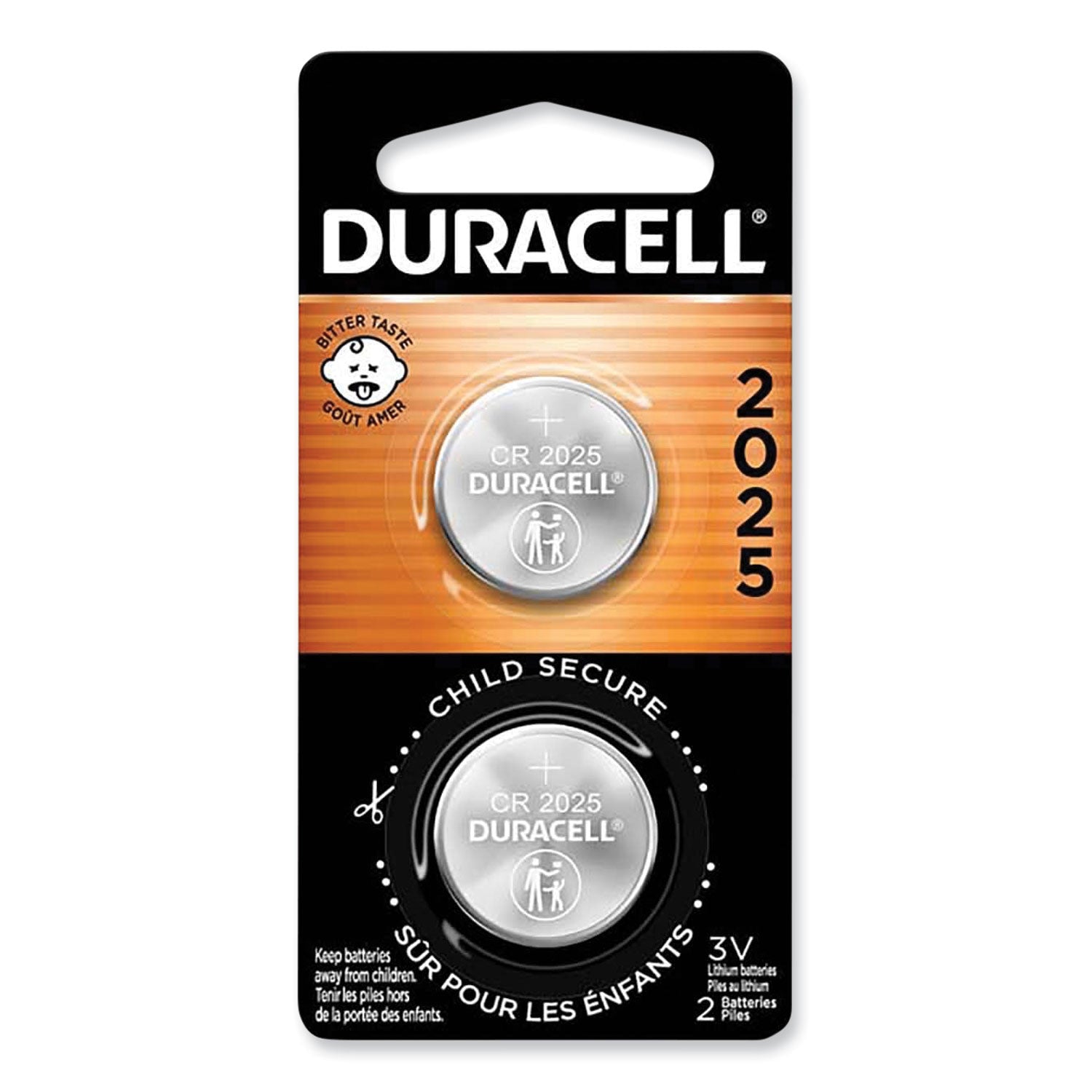 Duracell Lithium Coin Batteries, 2025, 2/Pack