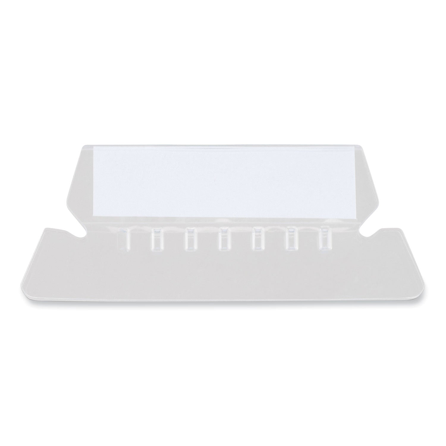 Universal Hanging File Folder Plastic Index Tabs, 1/5-Cut, Clear, 2.25" Wide, 25/Pack