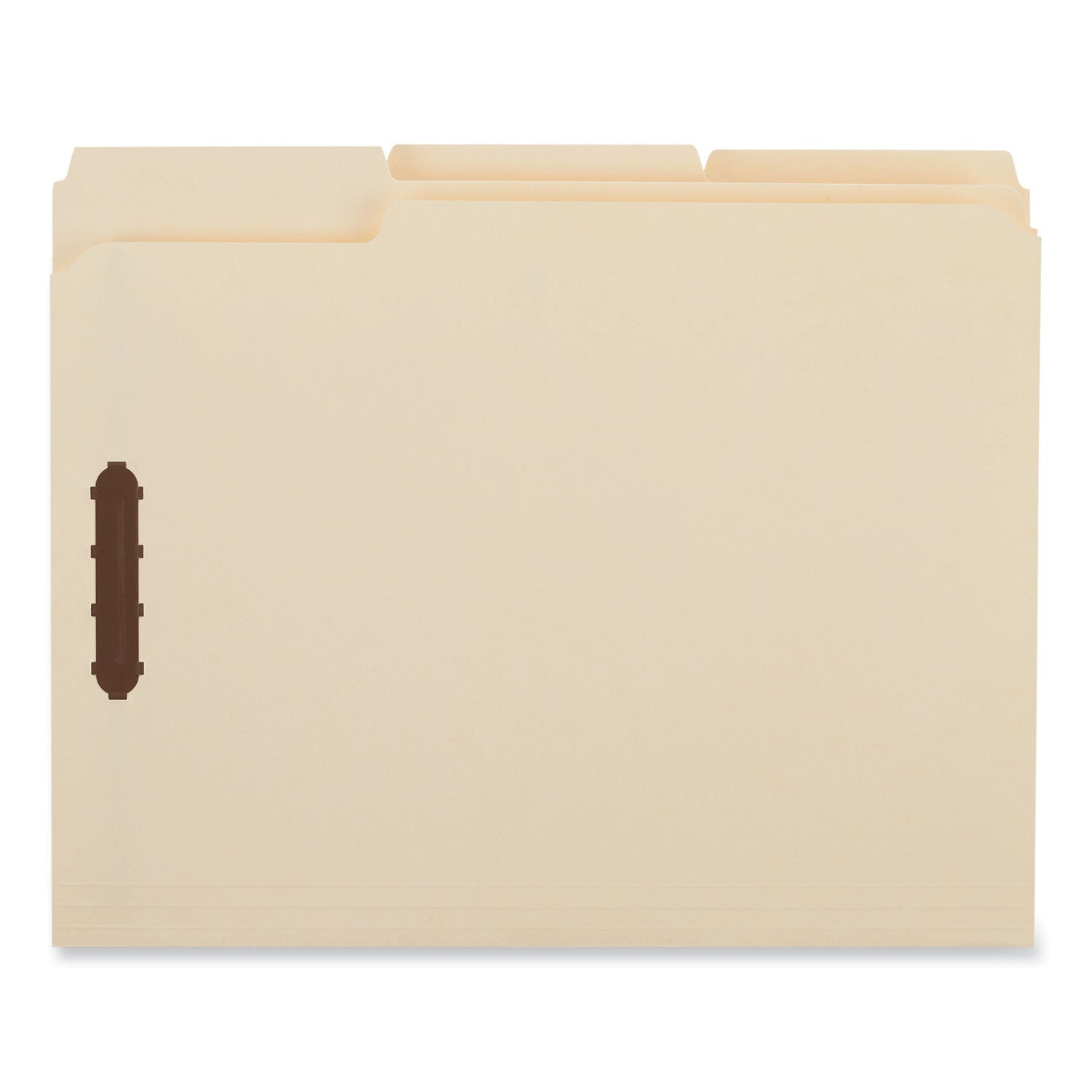 Universal Deluxe Reinforced Top Tab Fastener Folders, 2 Fasteners, Letter Size, Manila Exterior, 50/Box