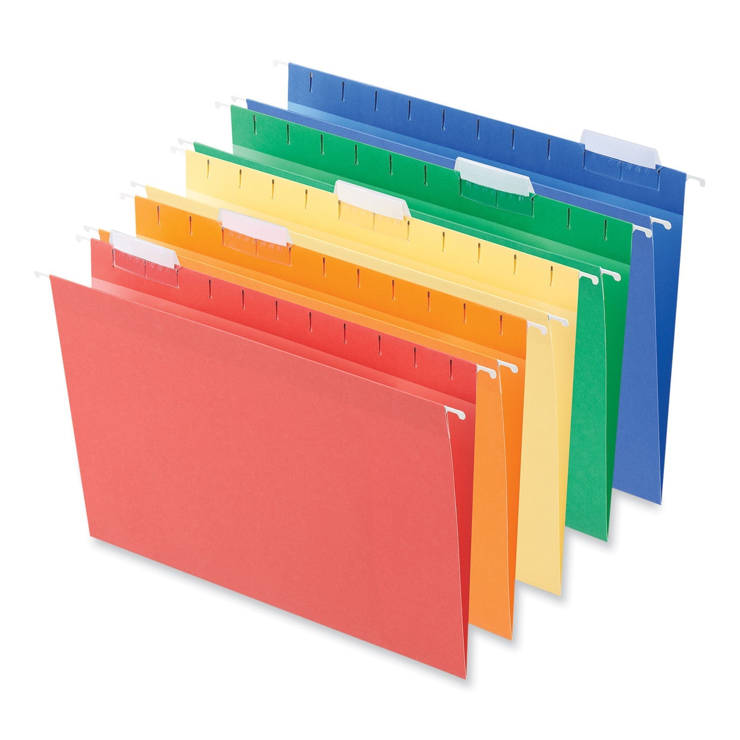 Universal Deluxe Bright Color Hanging File Folders, Letter Size, 1/5-Cut Tabs, Assorted Colors, 25/Box