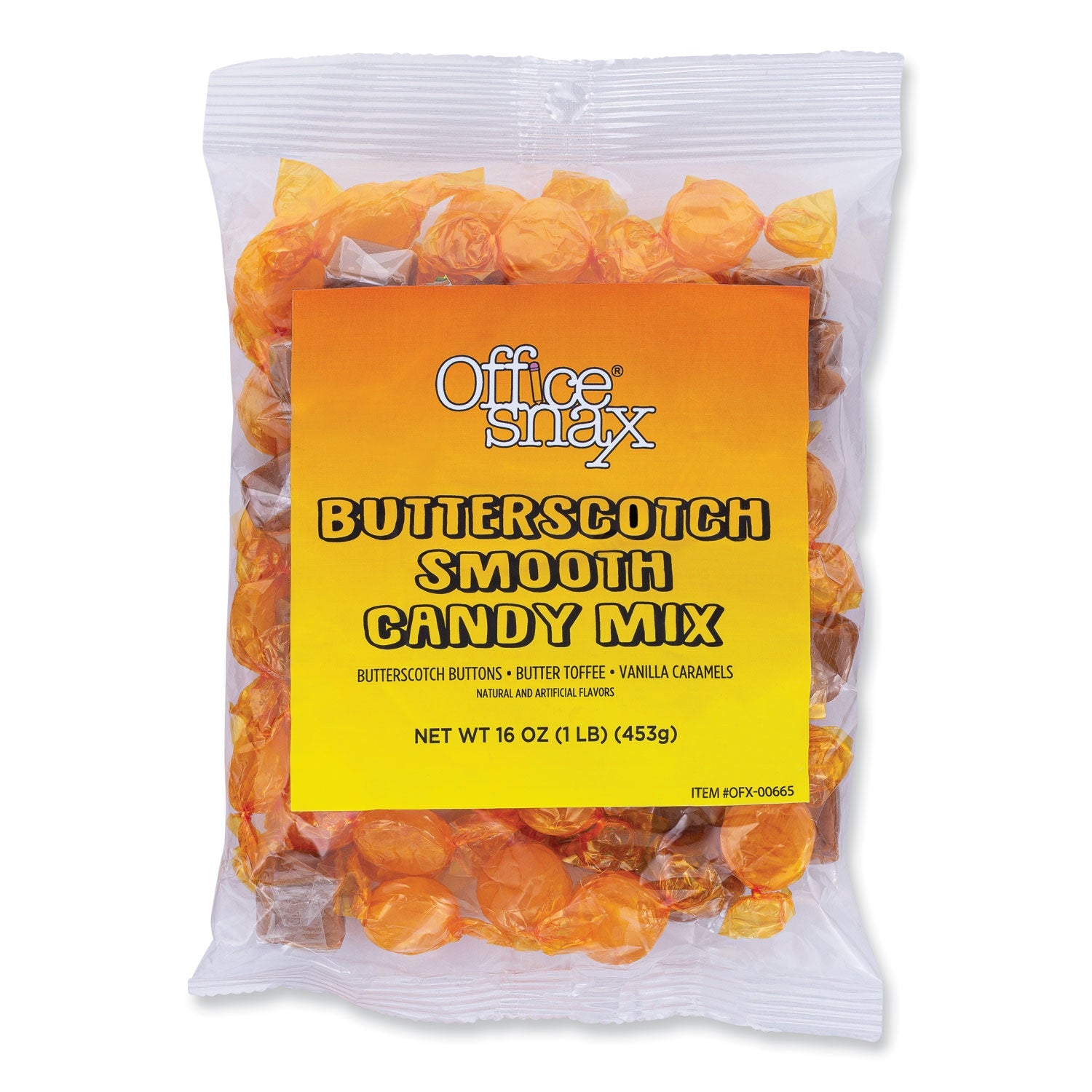 Office Snax Candy Assortments, Butterscotch Smooth Candy Mix, 1 lb Bag