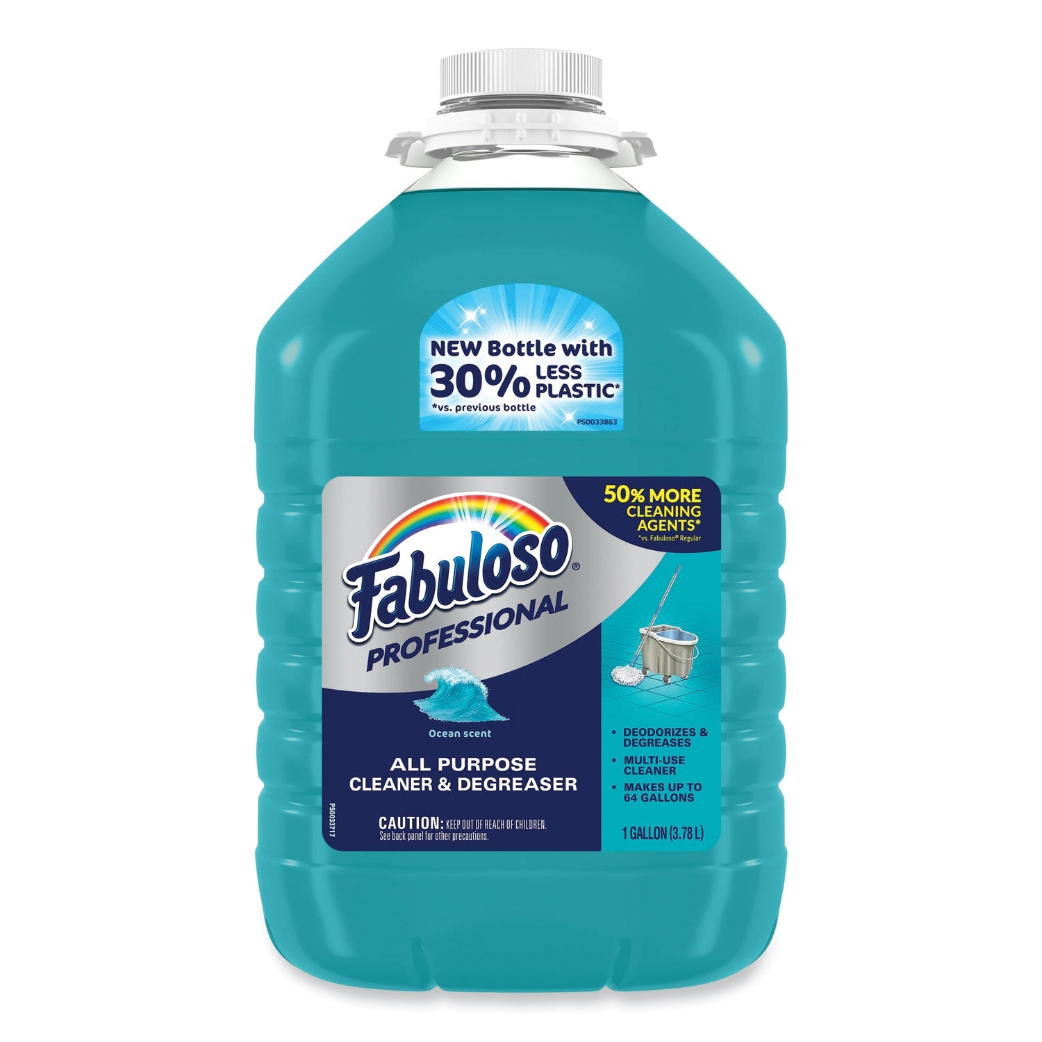 Fabuloso All-Purpose Cleaner, Ocean Cool Scent, 1 gal Bottle, 4/Carton