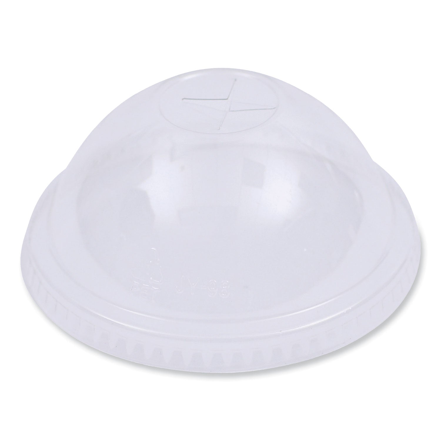 Boardwalk PET Cold Cup Dome Lids, Fits 16 oz to 24 oz Plastic Cups, Clear, 100 Lids/Sleeve, 10 Sleeves/Carton