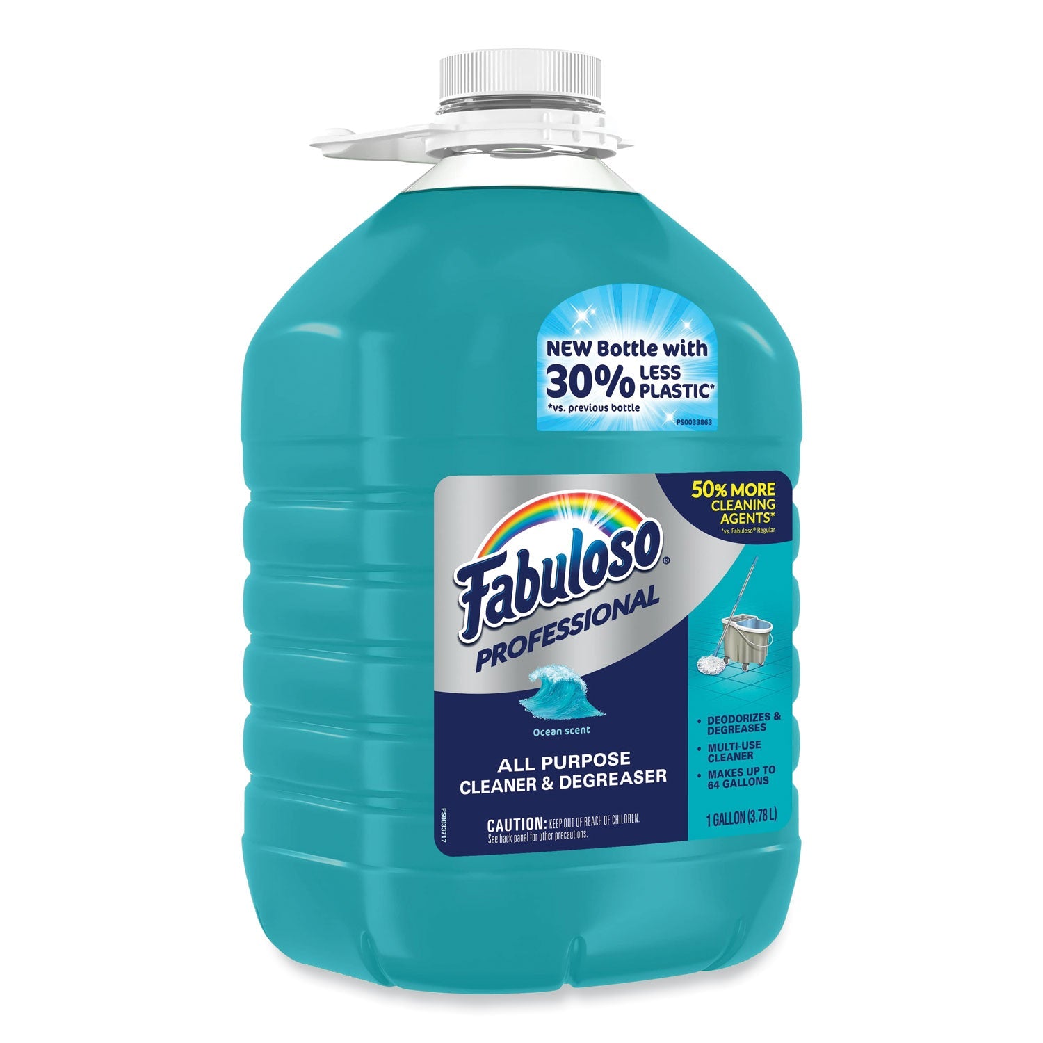 Fabuloso All-Purpose Cleaner, Ocean Cool Scent, 1 gal Bottle, 4/Carton