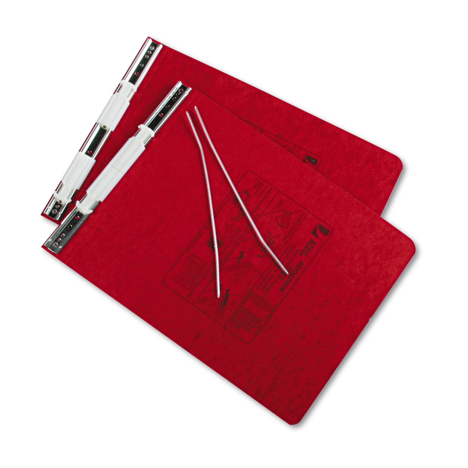 ACCO PRESSTEX Covers with Storage Hooks, 2 Posts, 6" Capacity, 9.5 x 11, Executive Red