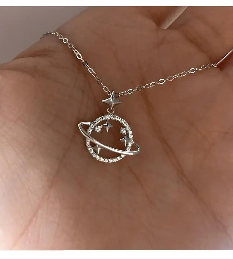 Planet Star Zircon Necklace