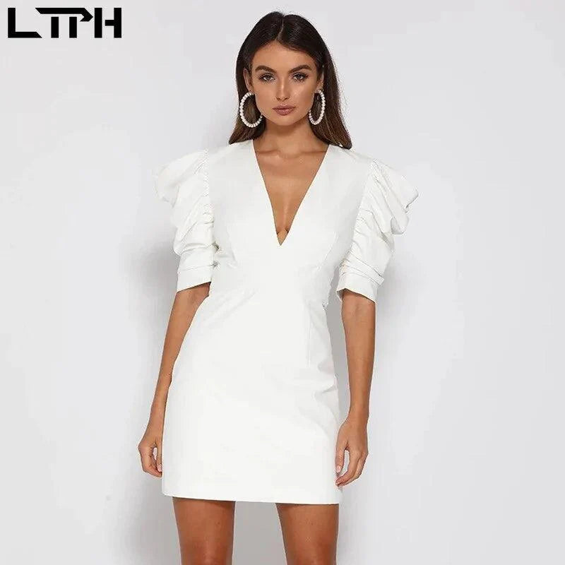 Backless V-Neck Dress