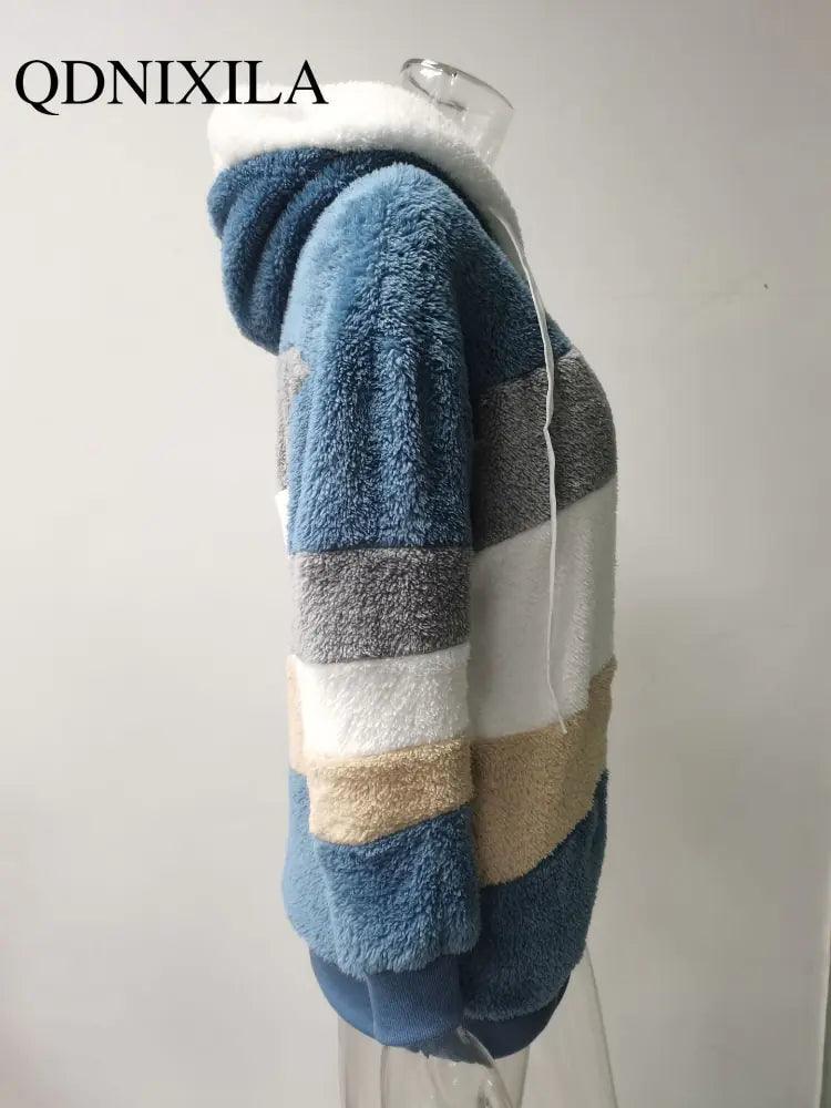 Casual Fleece Hooded Plush Coat