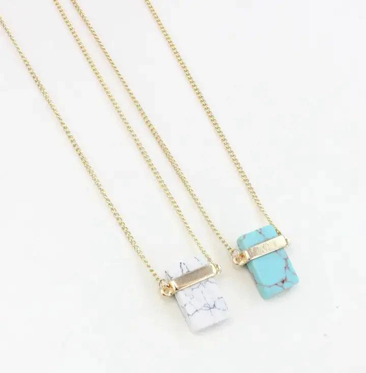 Natural Marble Stone Necklace