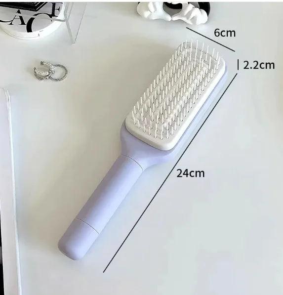 4 In 1 Self Cleaning Hair Brush New Self-Cleaning Anti-Static Massage Comb Scalable Rotate Lifting Self Cleaning Hairbrush
