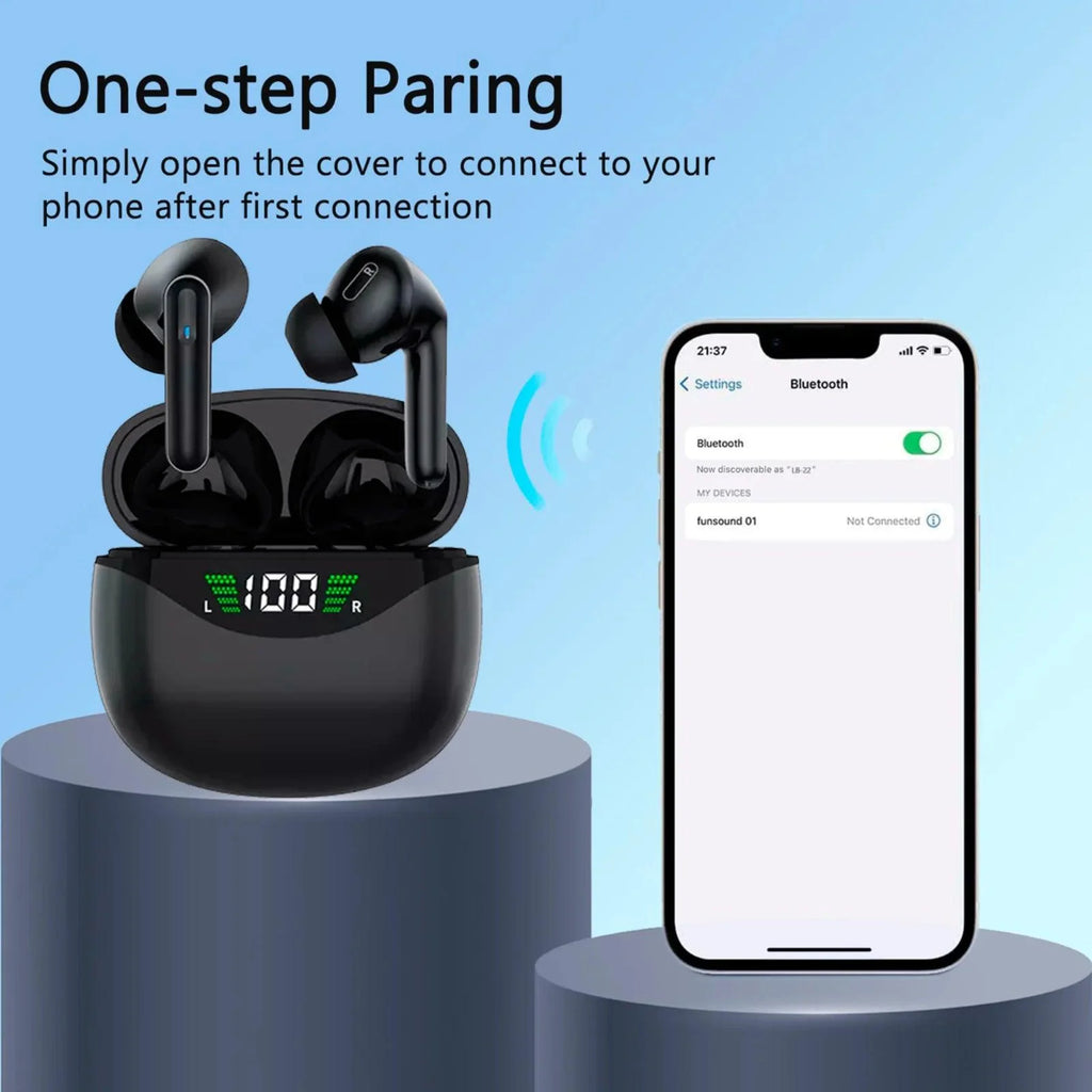 Bluetooth Earbuds Headset 5.3 Wireless Noise Cancelling TWS Trucker Waterproof