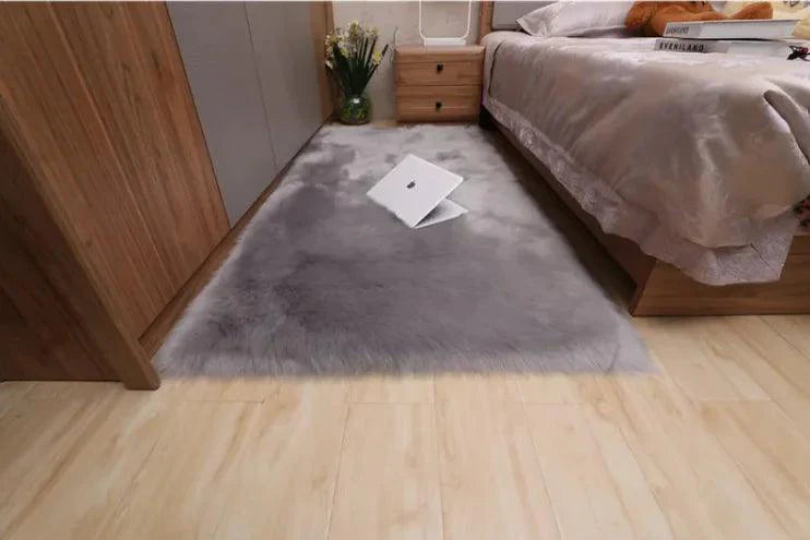 Cozy Grip Solid Wool Non-Slip Floor Mat