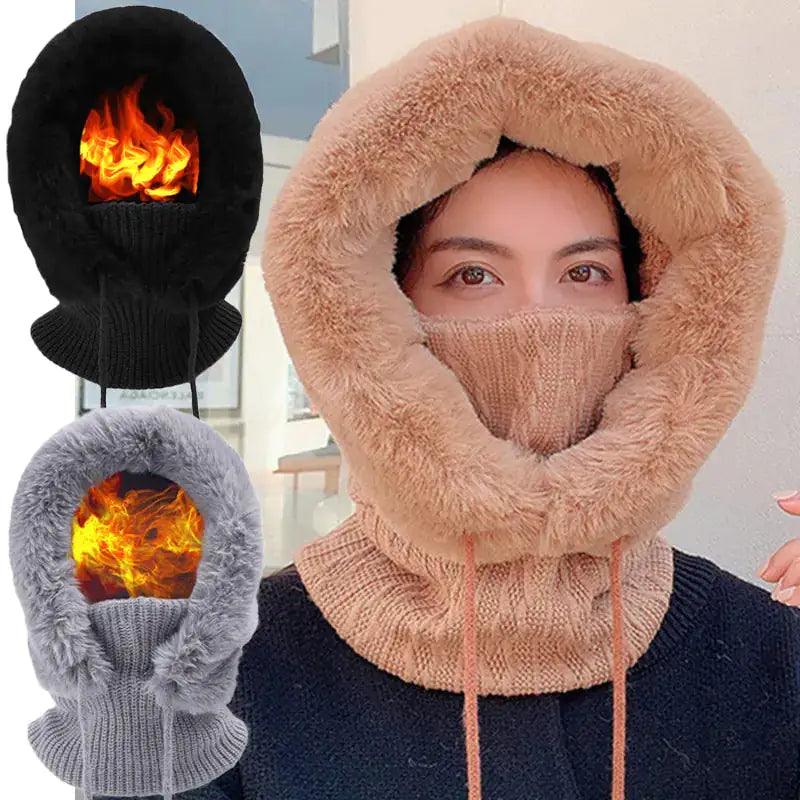 Fluffy Cozy Wrap Hat