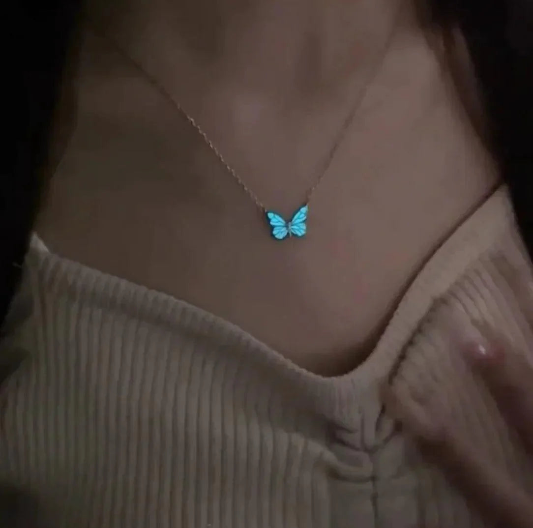 Glow-in-the-Dark Butterfly Jewelry Set