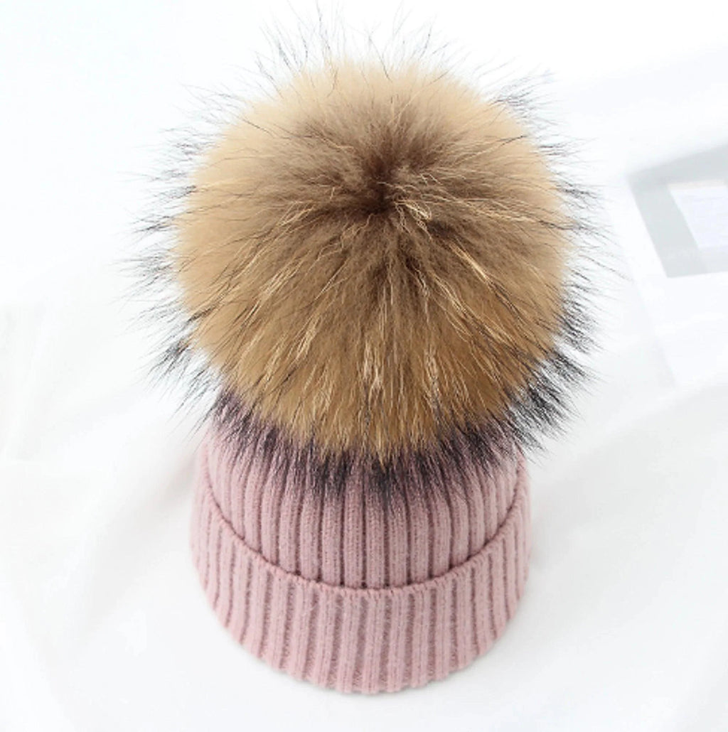 Winter Hat Luxury Fox Fur Beanie