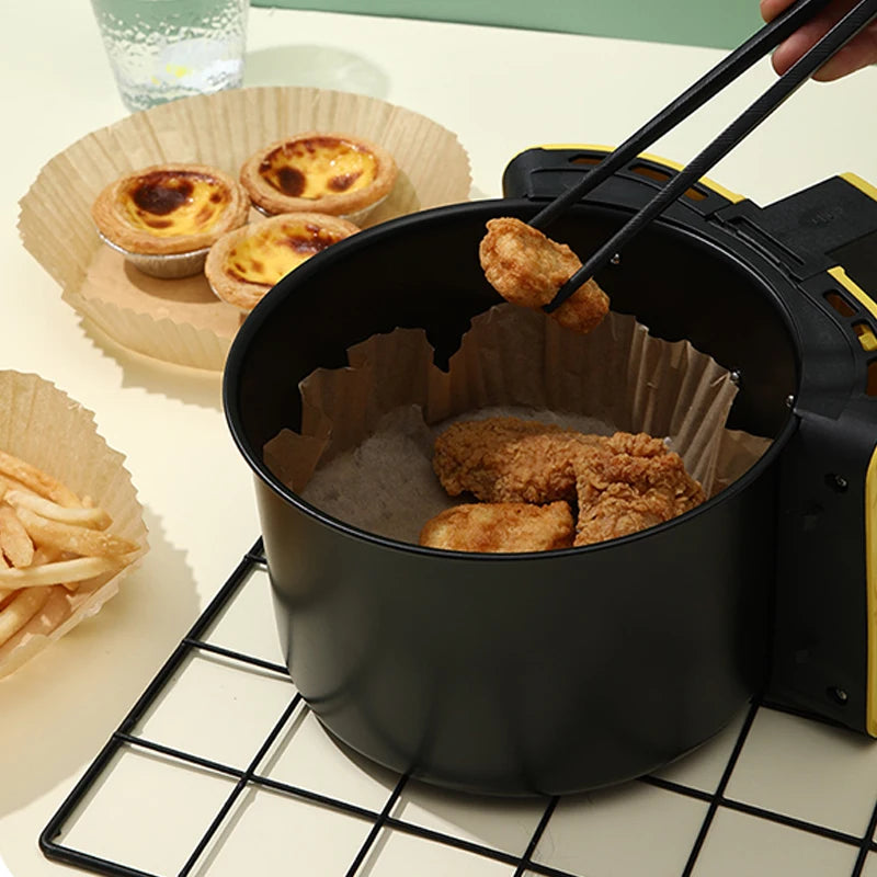 100Pcs Air Fryer Paper Oil Proof Isolation Paper Tray Disposable Non