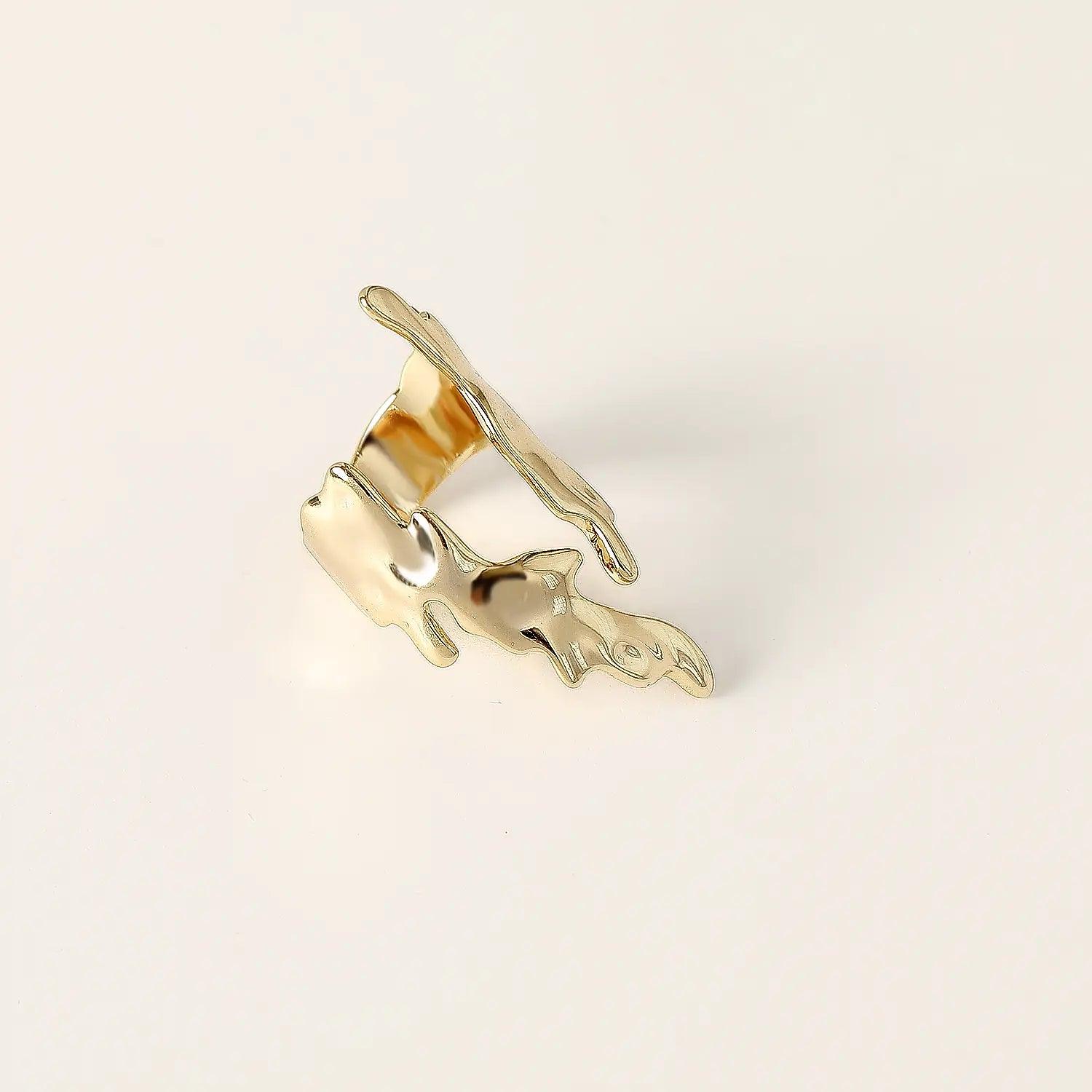 Flame Motif Plated Rings