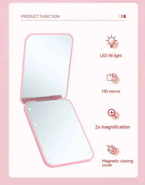 GlowFold LED Makeup Mirror