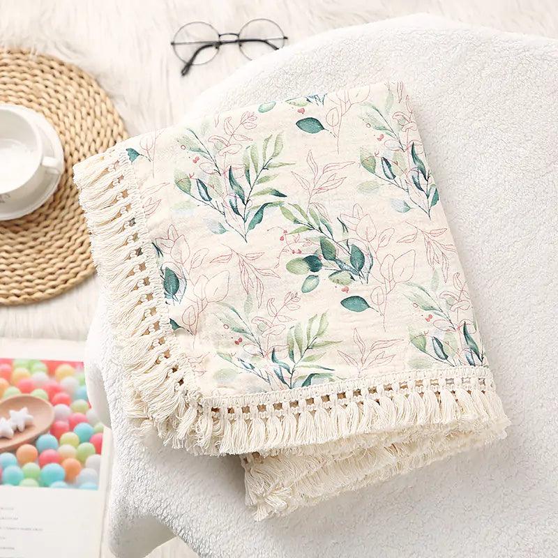 Cute Bear Muslin Cotton Baby Blanket