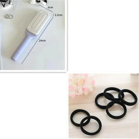 4 In 1 Self Cleaning Hair Brush New Self-Cleaning Anti-Static Massage Comb Scalable Rotate Lifting Self Cleaning Hairbrush