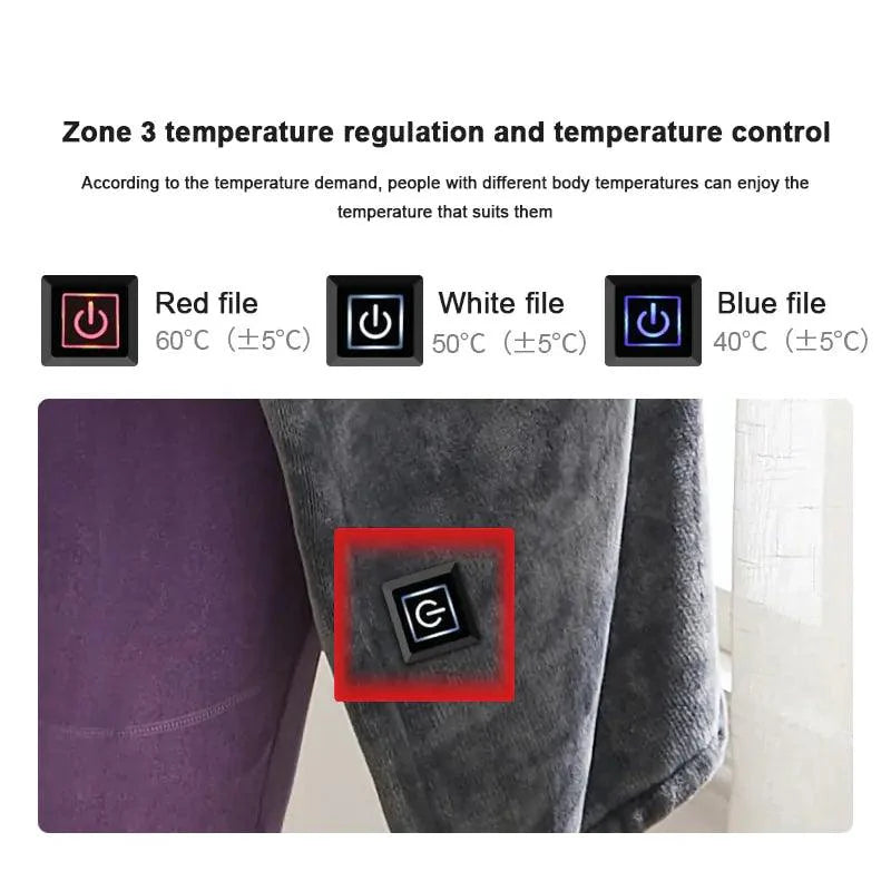 Electric Heating Pad Shawl Blanket Winter Warmer