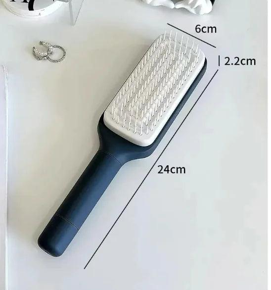 4 In 1 Self Cleaning Hair Brush New Self-Cleaning Anti-Static Massage Comb Scalable Rotate Lifting Self Cleaning Hairbrush