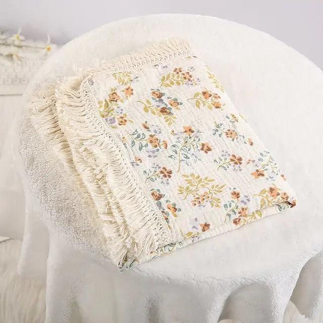 Cute Bear Muslin Cotton Baby Blanket