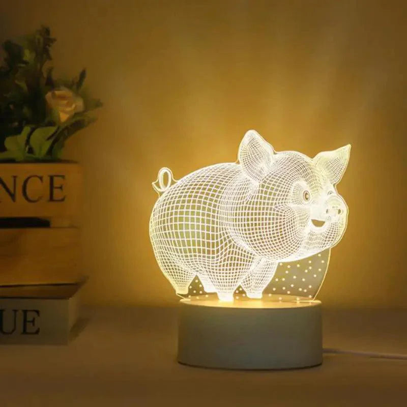 3D Lamp 3 Color Night Light