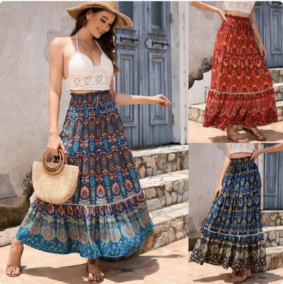 Bohemian Lace Patchwork Skirt