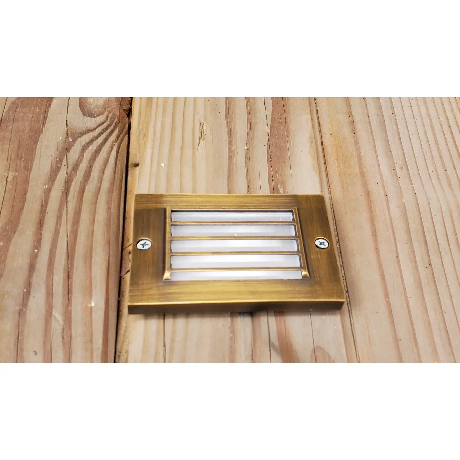 Antique Bronze LED Step Light Fixture | Brass Construction | Low Voltage