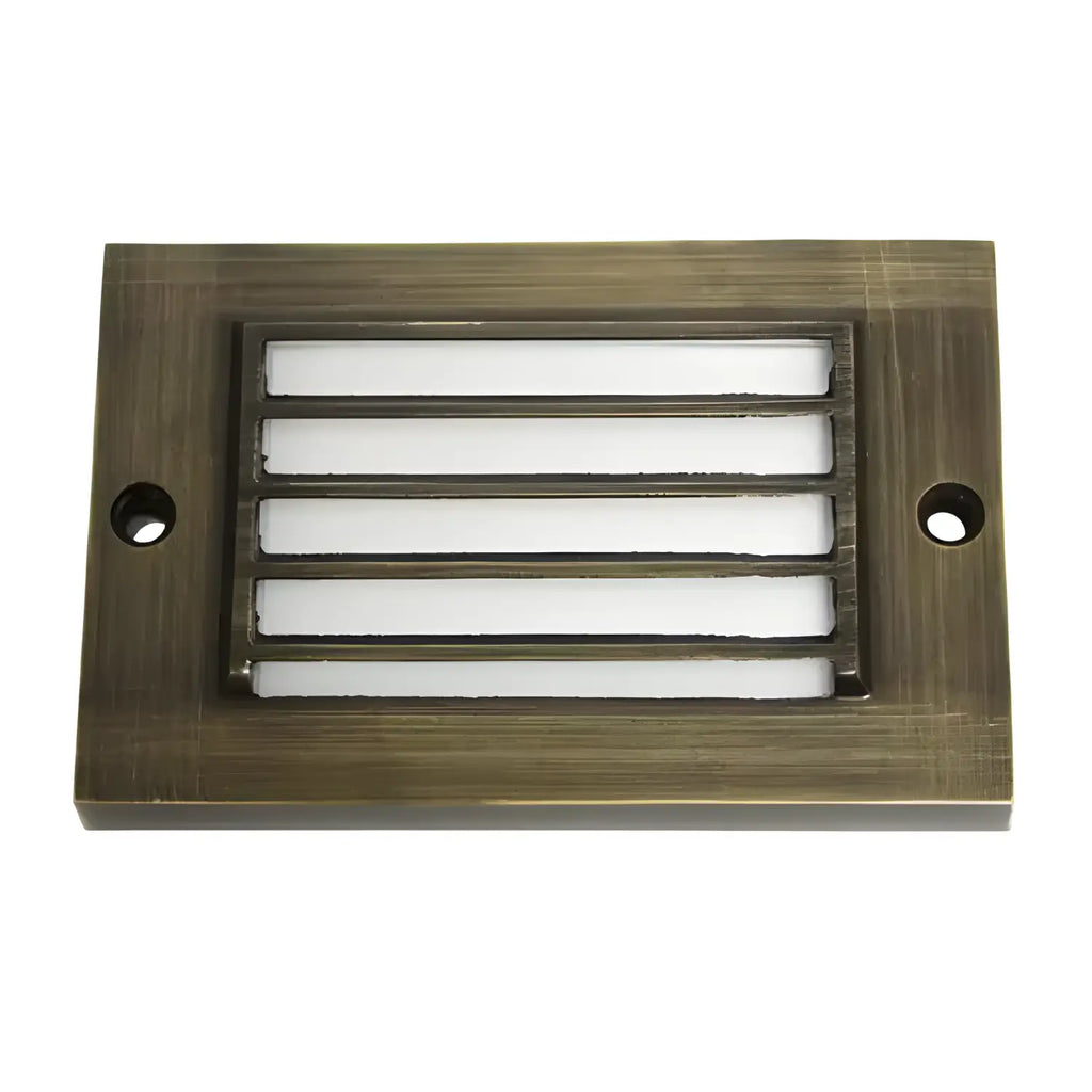 Antique Bronze LED Step Light Fixture | Brass Construction | Low Voltage
