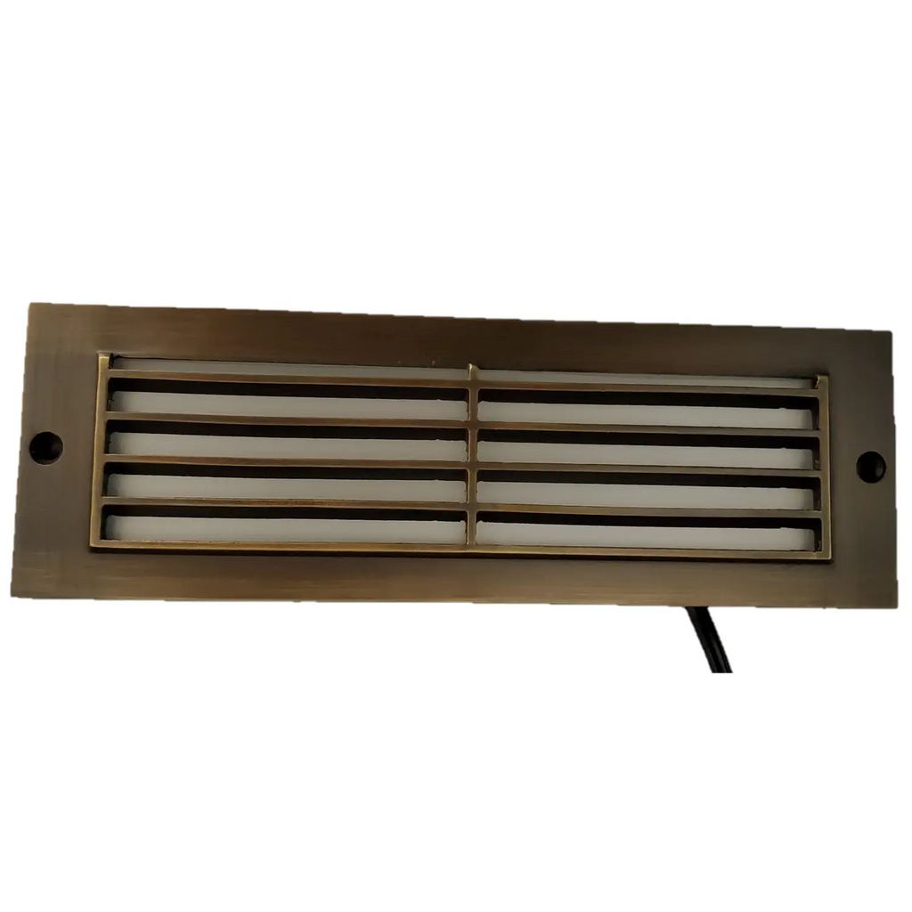 Antique Bronze LED Step Light Fixture | Brass Construction | Low Voltage