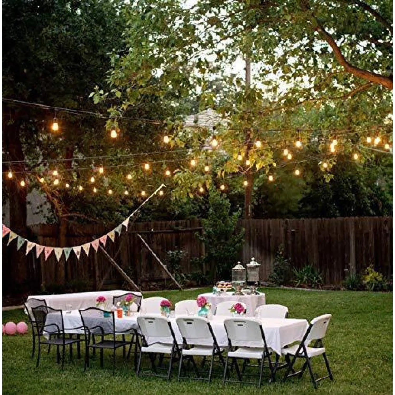 Backyard String Lights with Solar LED feature for Cozy Outdoor
