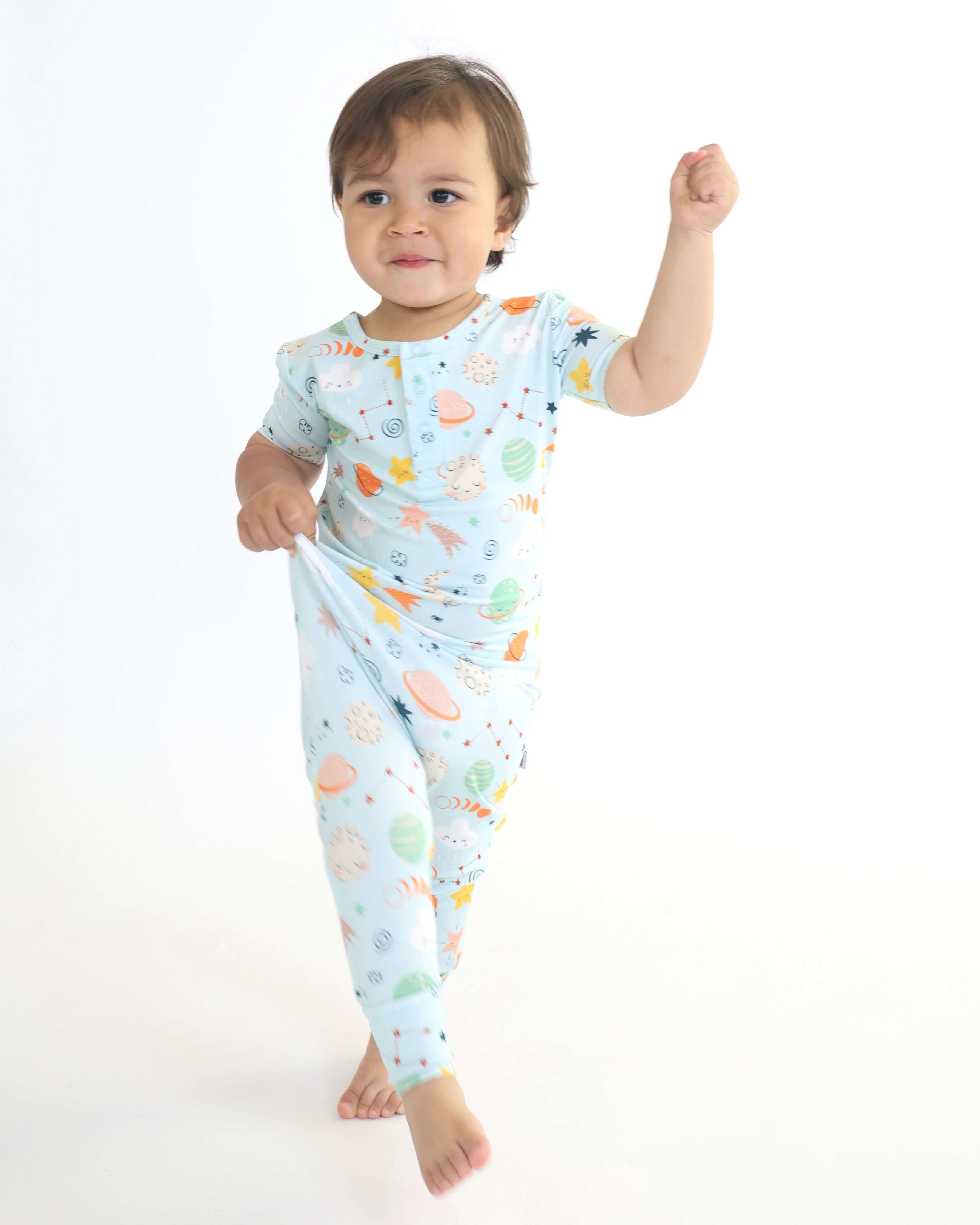 Bamboo Pull Up Romper - Cosmic