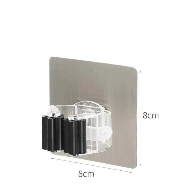 Adhesive Multi-Purpose Hooks Wall Mounted Mop Organizer Holder