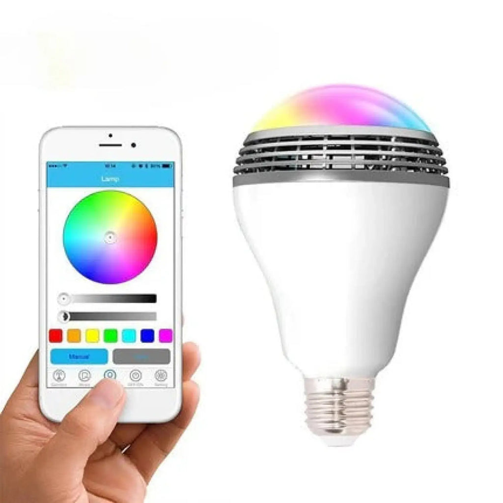 Bluetooth Speaker Smart LED Light Bulb - E27 Multi-Color