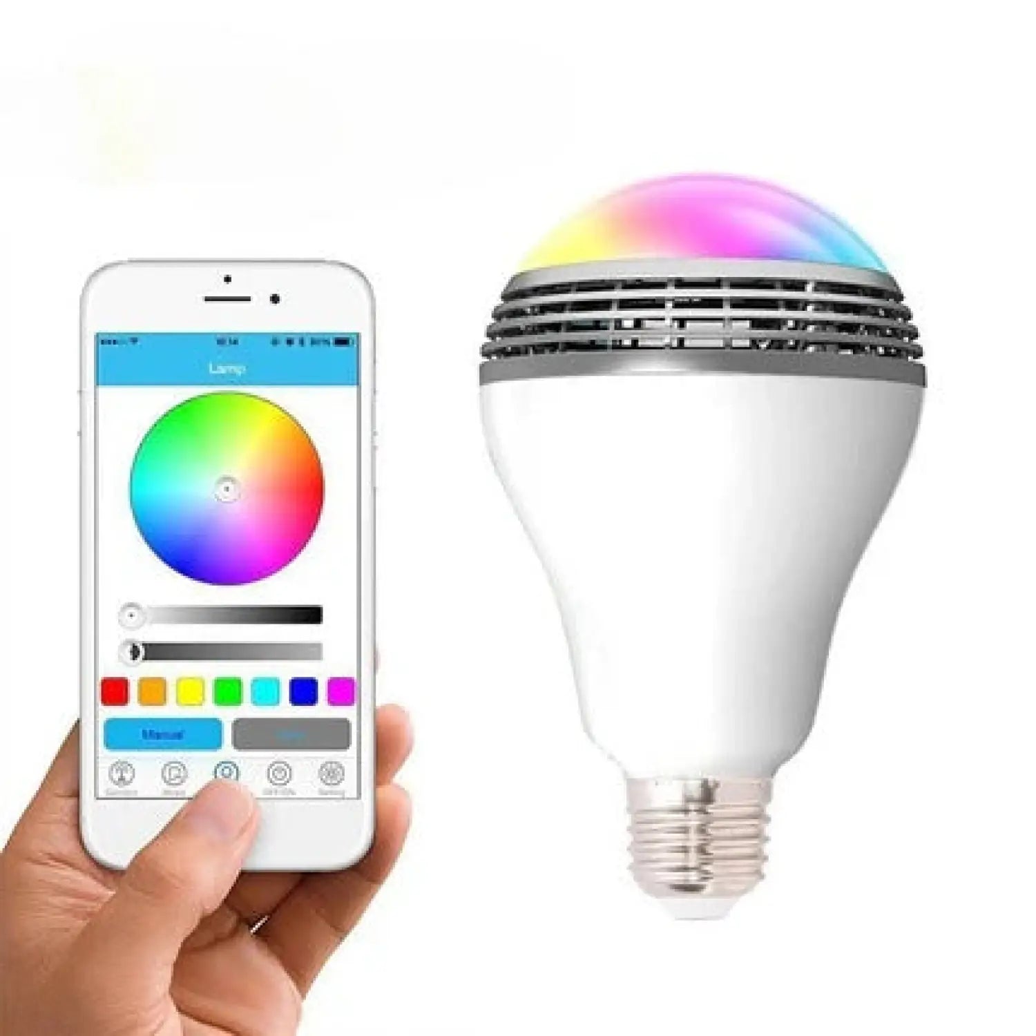 Bluetooth Speaker Smart LED Light Bulb - E27 Multi-Color