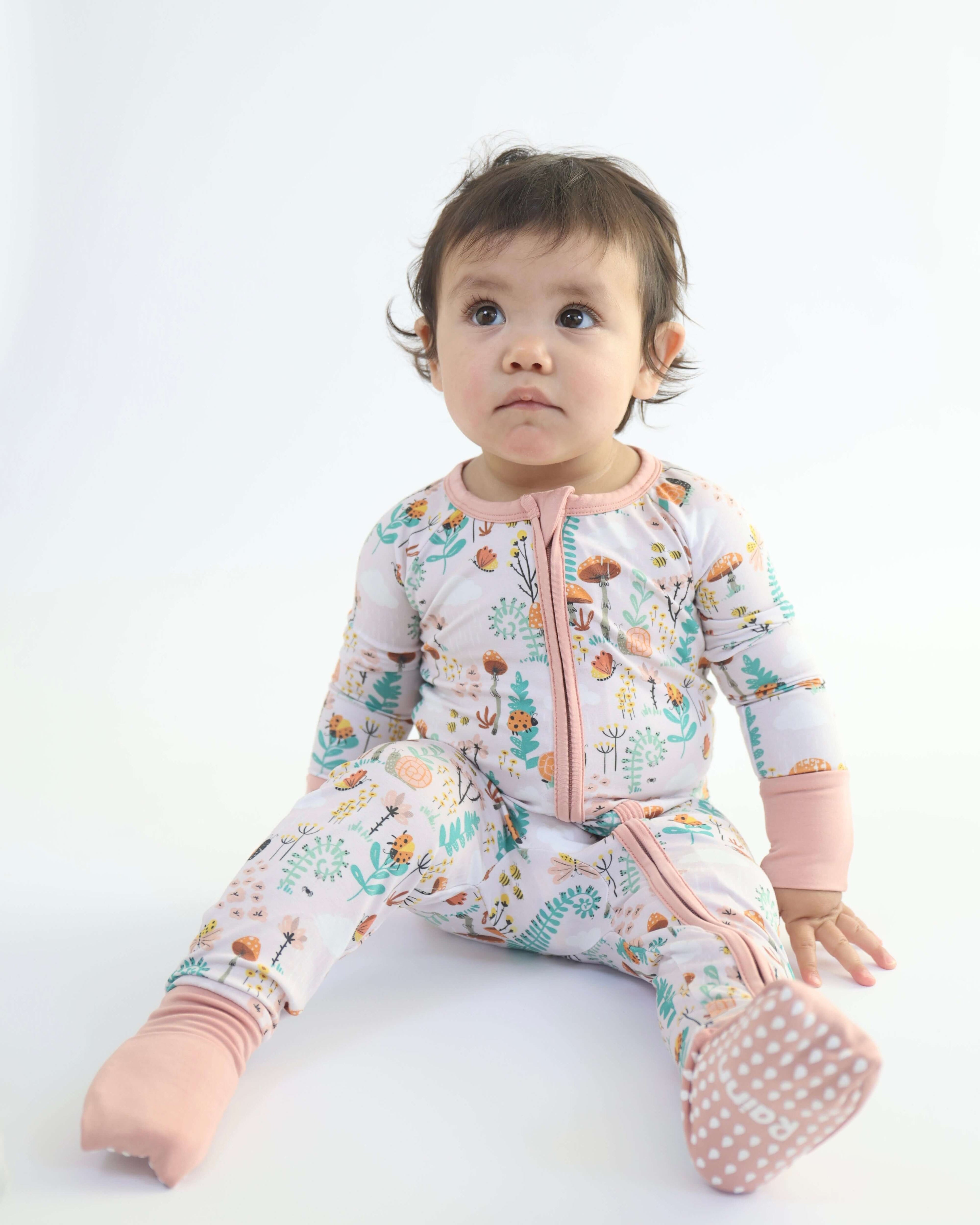 Bamboo Zipp Jammies - Fern