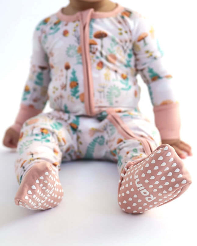 Bamboo Zipp Jammies - Fern